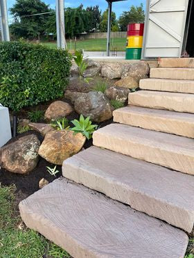 QUARRY SAWN STEPS 1200X 500/600X170 QUARRY
