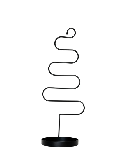 Black Swirl Plant Trellis with Base